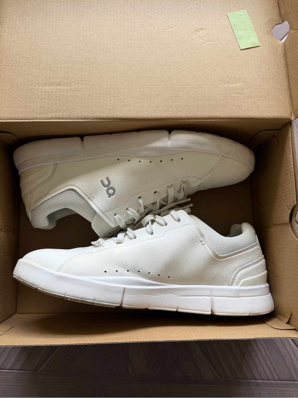 Men’s On Cloud THE ROGER Advantage Shoes All White Size: 12